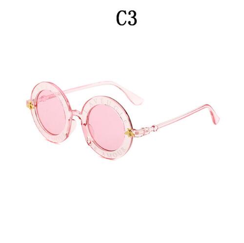 Retro English Letters Little Bee Round Sunglasses
