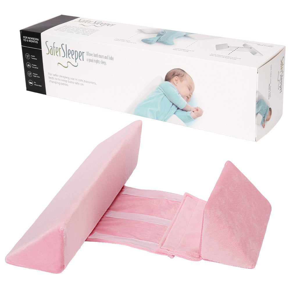 Baby side sleeping pillow shaped pillow anti head deviation removable and washable waist protection baby pillow