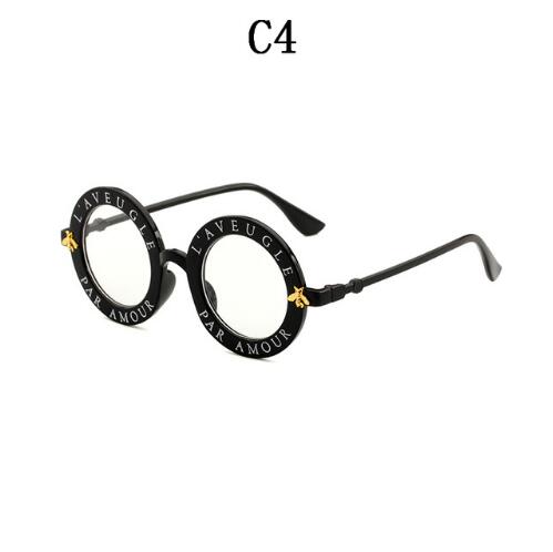Retro English Letters Little Bee Round Sunglasses