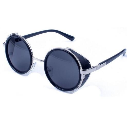 Retro Steampunk Sunglasses Round Designer
