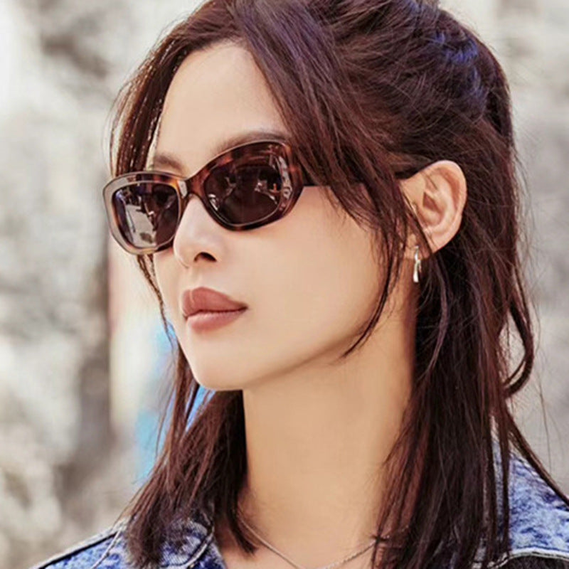 Internet celebrity retro small face sunglasses women&