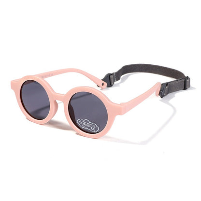 Silicone sunglasses for children aged 0-3, cute baby polarized outdoor sunglasses with UV protection