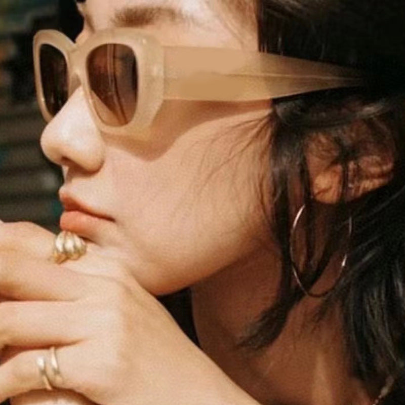 Internet celebrity retro small face sunglasses women&