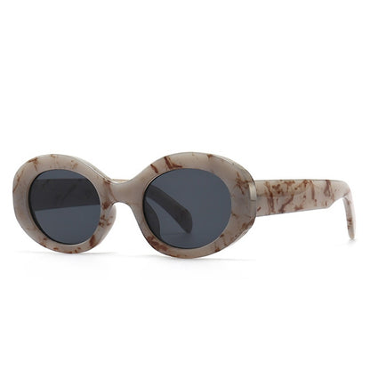 Fashion Oval Women Sunglasses Shades UV400 Brand Designer Men Retro Round Leopard Sun Glasses