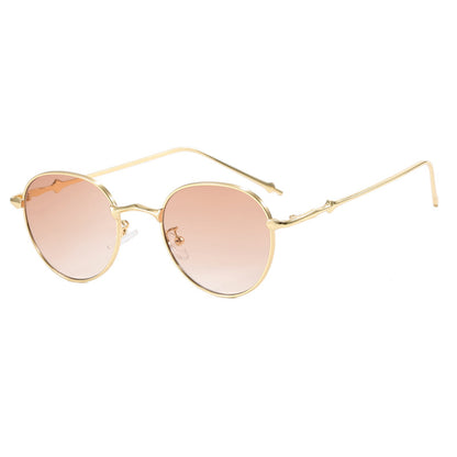 New round retro metal four leaf star fashionable sunglasses