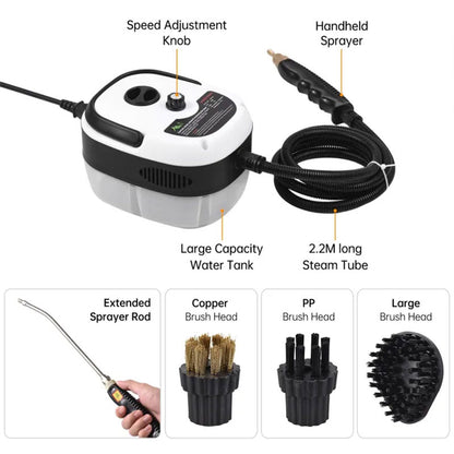 AC Steam Cleaner, Portable High Temp Steamer for Kitchen Grease, Range Hood, Glass &amp; Home Appliance Disinfection
