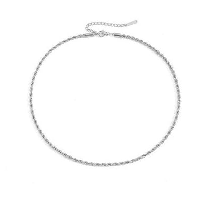 New Necklace 3mm/4mm Twist Chain Necklace Stainless Steel Necklace