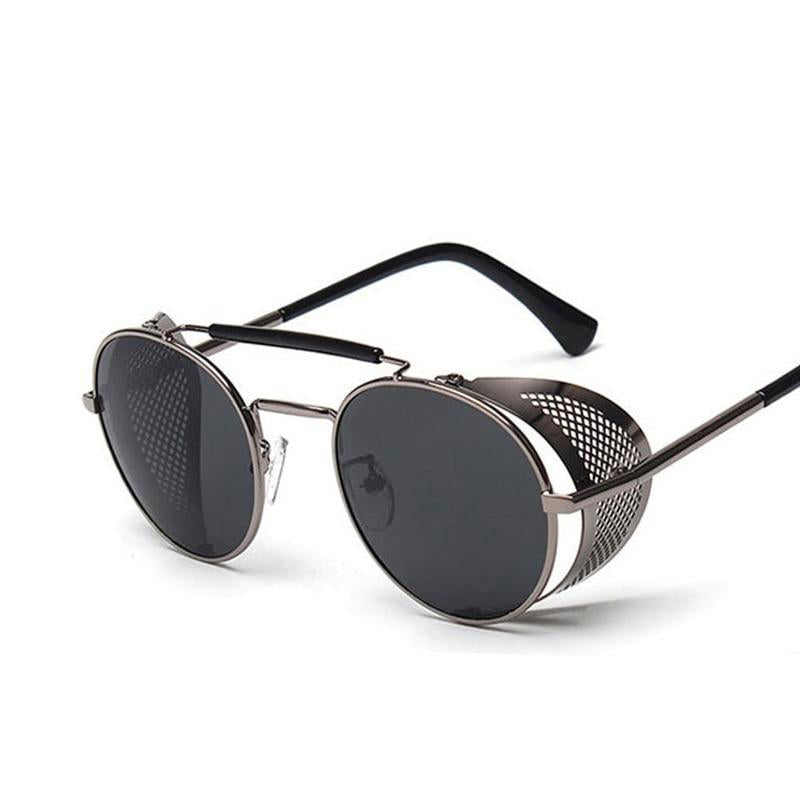 Retro Steampunk Sunglasses Round Designer
