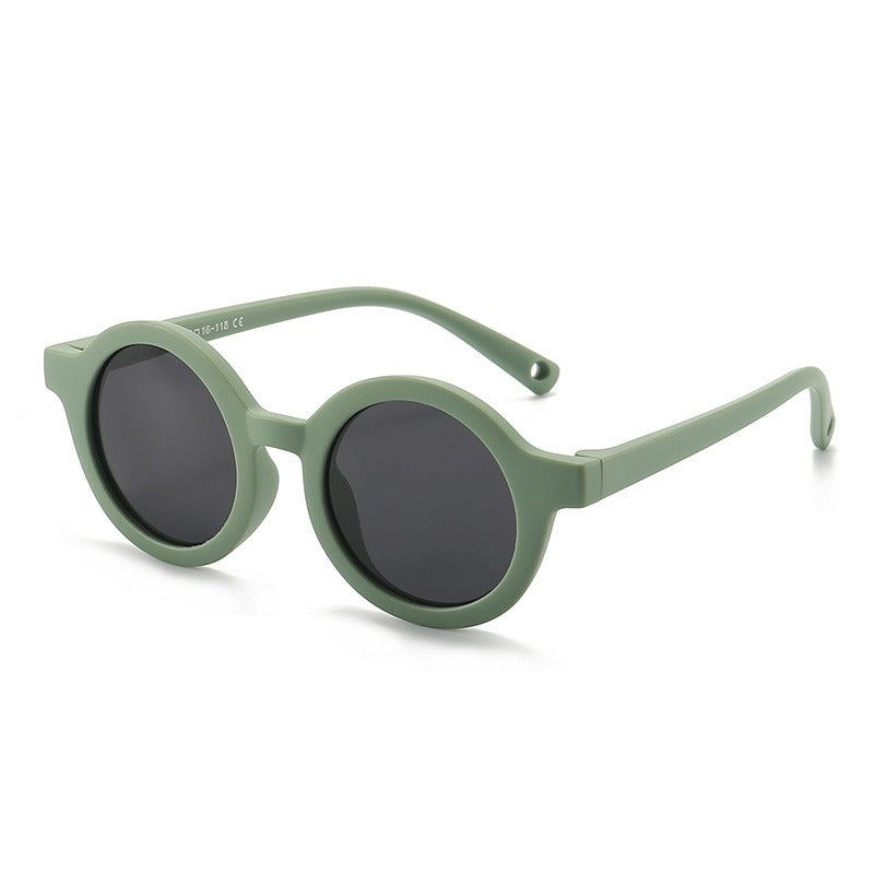 Silicone sunglasses for children aged 0-3, cute baby polarized outdoor sunglasses with UV protection