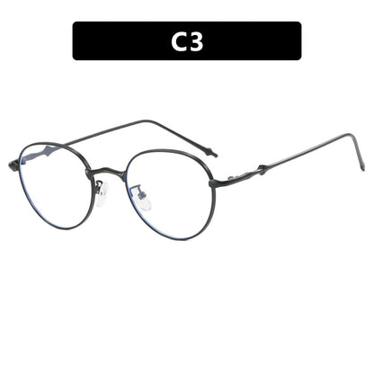 New round retro metal four leaf star fashionable sunglasses