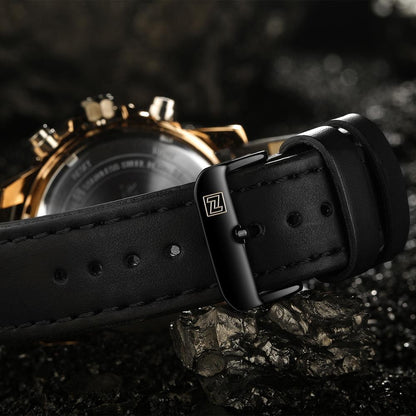 NAVIFORCE Leather Quartz Watch Men&