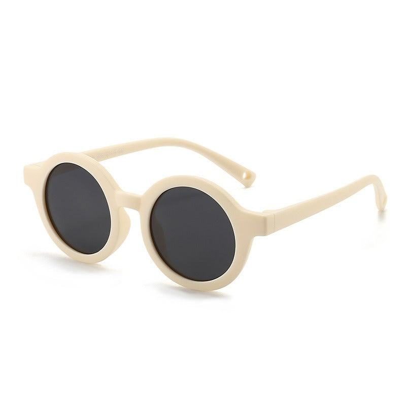 Silicone sunglasses for children aged 0-3, cute baby polarized outdoor sunglasses with UV protection