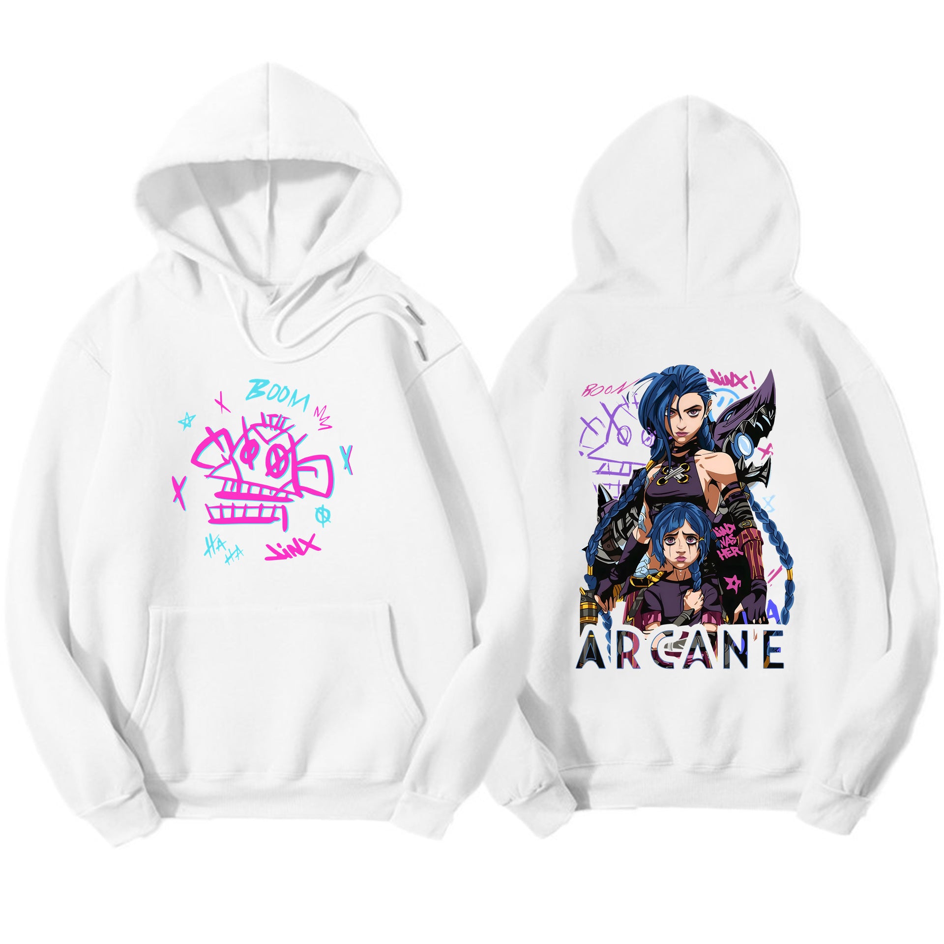 Arcane-Jinx Graphic Zipper Hoody Men Women Hoodie Sweatshirt