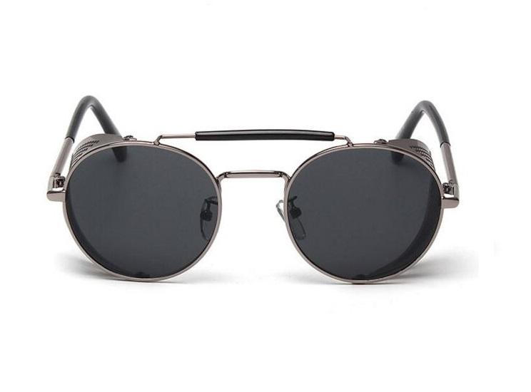 Retro Steampunk Sunglasses Round Designer