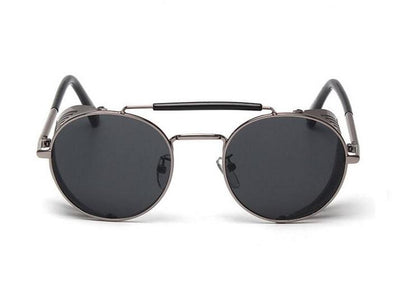 Retro Steampunk Sunglasses Round Designer