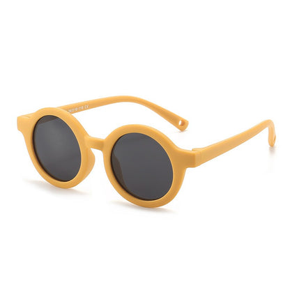 Silicone sunglasses for children aged 0-3, cute baby polarized outdoor sunglasses with UV protection