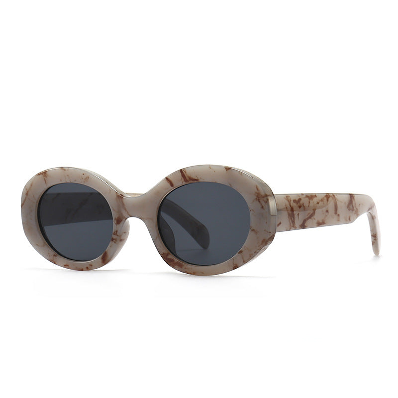 Fashion Oval Women Sunglasses Shades UV400 Brand Designer Men Retro Round Leopard Sun Glasses