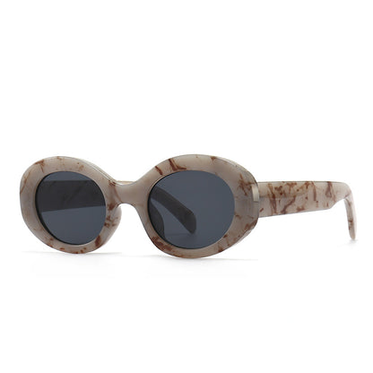Fashion Oval Women Sunglasses Shades UV400 Brand Designer Men Retro Round Leopard Sun Glasses